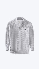 Cable-Knit Quarter Zip