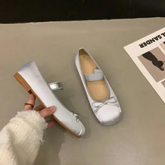 أحذية الباليه المسطحة لربيع وصيف