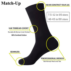 Black Breathable Business Dress Socks