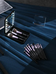 Rechargeable Makeup Brushes with Luminous Mirror