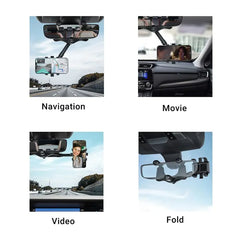 حامل هاتف في مرآة الرؤية الخلفية للسيارة