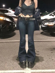 بنطال جينز كاليفست Y2K هاي ستريت منخفض الارتفاع