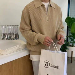 قميص بولو محبوك جديد للرجال لفصل الربيع والخريف