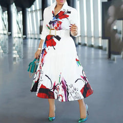 فساتين مطوية بأكمام طويلة وخصر عالي