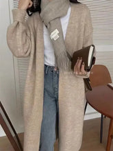 معطف كارديجان طويل محبوك