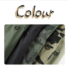 سترة رجالية مقاومة للماء ومتعددة الجيوب