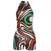 Jade Mock Neck Sleeveless Romper