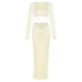 طقم تنورة ماكسي بأكمام طويلة من Truly Yours