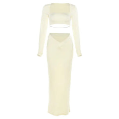 طقم تنورة ماكسي بأكمام طويلة من Truly Yours