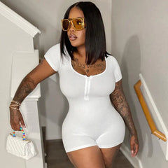 رومبر محبوك مضلع بأكمام قصيرة وسحاب أمامي