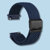Blue Braided Nylon Watch Band