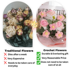 باقة زهور كروشيه