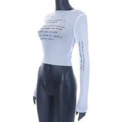 بلوزة شبكية قصيرة برقبة دائرية