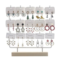 Metal Earrings Jewelry Display Stand Hook Up