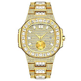 ساعة تقويم فاخرة مرصعة بأحجار الراين