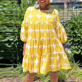 فستان صيفي منقط بوهيمي