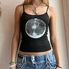 بلوزة جمالية بدون أكمام مطبوعة