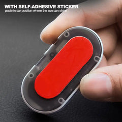 جهاز محاكاة أمان السيارة بالطاقة الشمسية: إنذار وهمي مزود بمصباح LED وامض