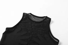 قميص داخلي قصير من قماش شبكي من Handful