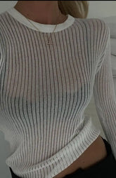 تي شيرت مخطط بأكمام طويلة من WOLF