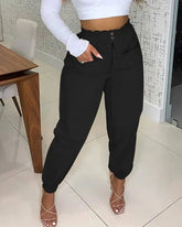 تنورة عالية الخصر بطبعة صحيفة الخريف