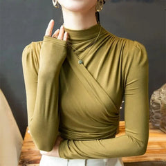 بلوزة سييلو دولسي ذات الياقة المدورة