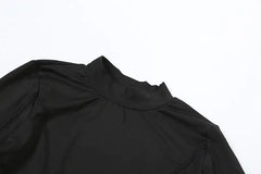 فستان قصير بأكمام طويلة