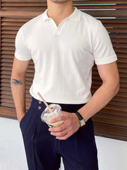 قمصان بولو صيفية للرجال بأكمام قصيرة