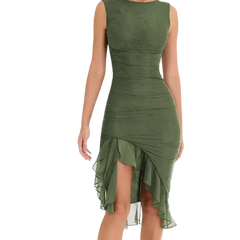 Rosa Ruffle Midi Dress