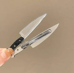 مشابك شعر على شكل سكين ومشابك شعر على شكل بانك وأغطية رأس