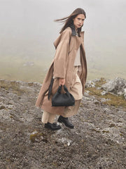 حقيبة كروس بودي جلدية على شكل سحابة