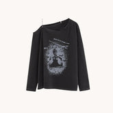 تي شيرت جرونج عتيق بدون أكتاف