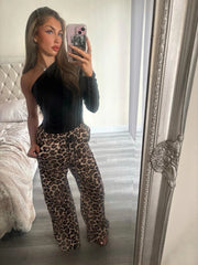 Black One Shoulder Bodysuit