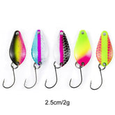 5-10 Pieces Colorful Single Hook Fishing Spoons