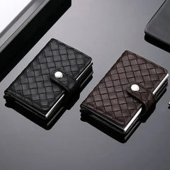 حامل بطاقة RFID من الجلد