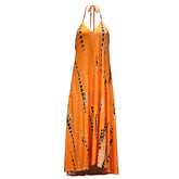 فستان ماكسي مثير بدون أكمام بربطة عنق للنساء لعام 2023