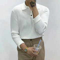 قميص بولو محبوك لفصل الخريف