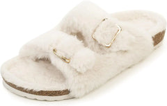 Adjustable Winter Fluffy Slides