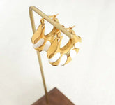 Black White Enamel Earrings