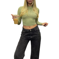 تي شيرت Streetwear Slim-Fit بأكمام طويلة