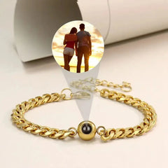 Titanium Steel Bracelet With Picture Cuban