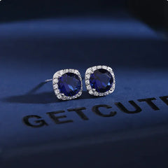 Zircon Crystal Earrings for Women – 925 Silver