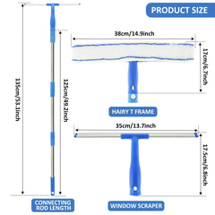 فرشاة تنظيف الزجاج والنوافذ 3 في 1