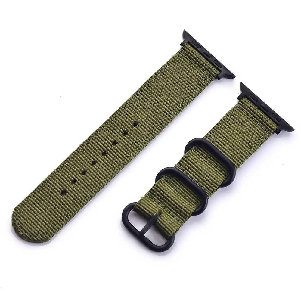 سوار من النايلون والجلد لساعة Apple Watch