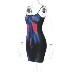 Made You Look Body Print Mini Dress