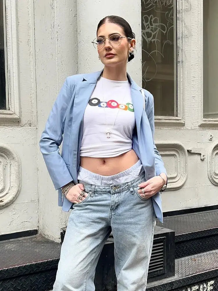 ملابس Y2k Clothing 90s Grunge Green Crop Top Retro Street Wear