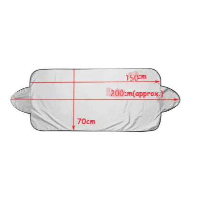 غطاء زجاج أمامي للسيارة في فصل الشتاء