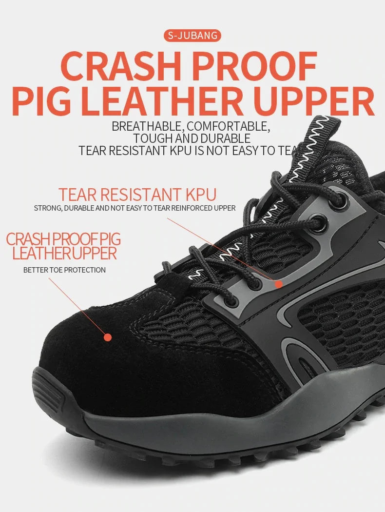 Anti-collision and Anti-smashing Breathable Safety Shoes