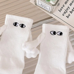 Cartoon Eye Hand Socks With Magnets
