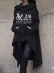 سويت شيرت نسائي غير منتظم بأكمام طويلة من Salem Broom Co Halloween